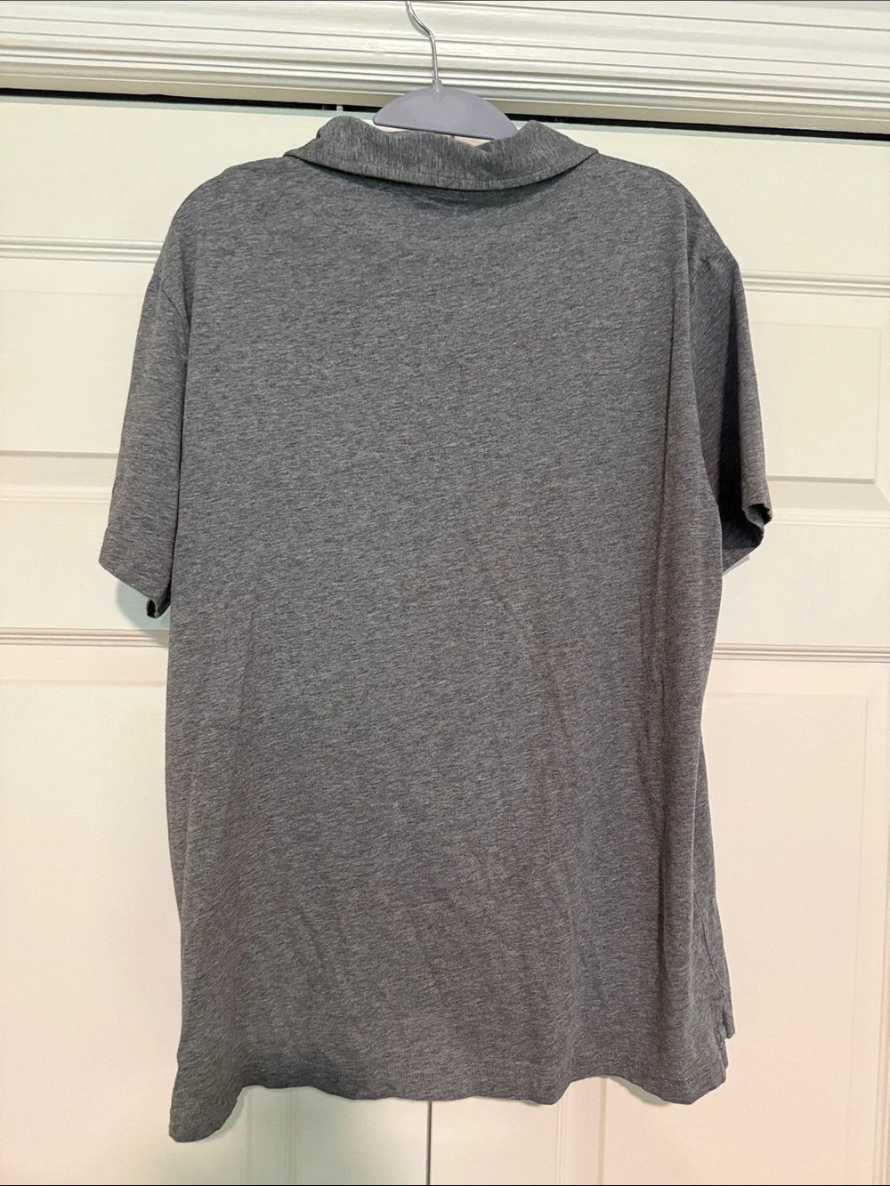 J. Crew Mens Heather Gray Short Sleeve Polo with Chest Pocket
